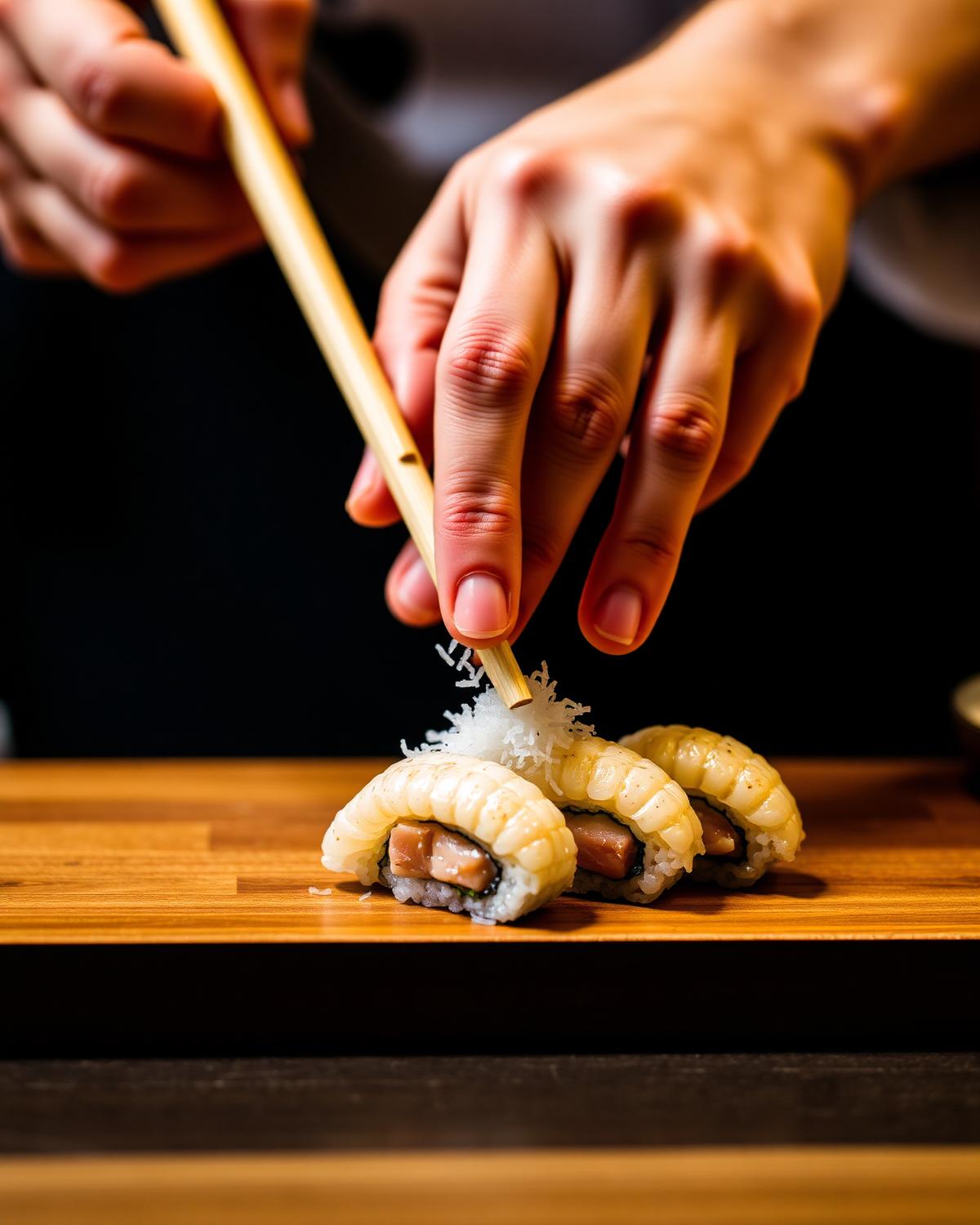 Kamiya 86 sushi chef preparing nigiri